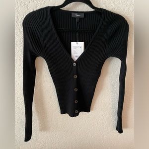 Theory Black Cardigan NWT P